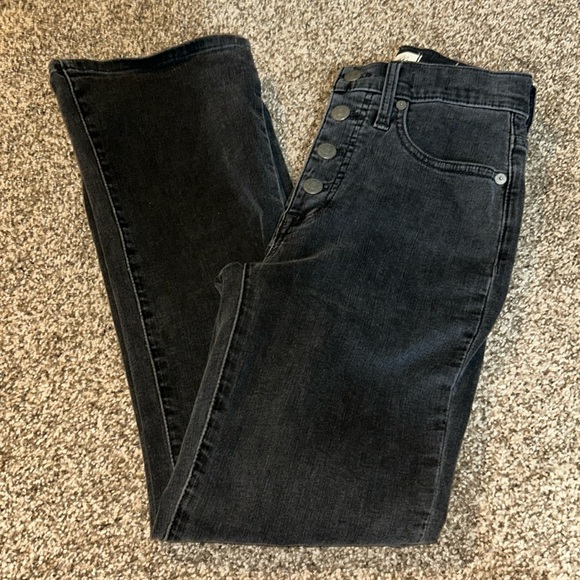 Madewell Black Cali Demi Boot Black Jeans - Picture 1 of 7